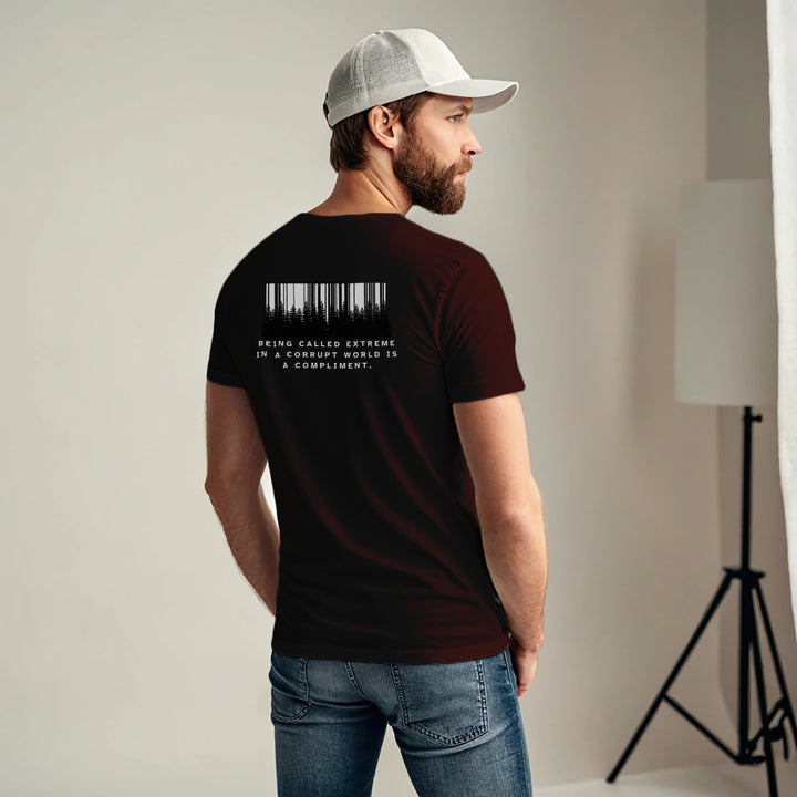 “Extreme is a Compliment” Back Print Classic crew Tee – | Zikrziba - ZIKRZIBA