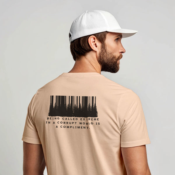 “Extreme is a Compliment” Back Print Classic crew Tee – | Zikrziba - ZIKRZIBA
