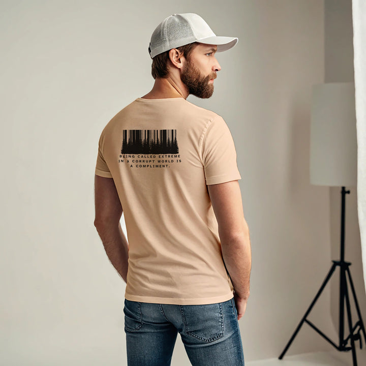 “Extreme is a Compliment” Back Print Classic crew Tee – | Zikrziba - ZIKRZIBA