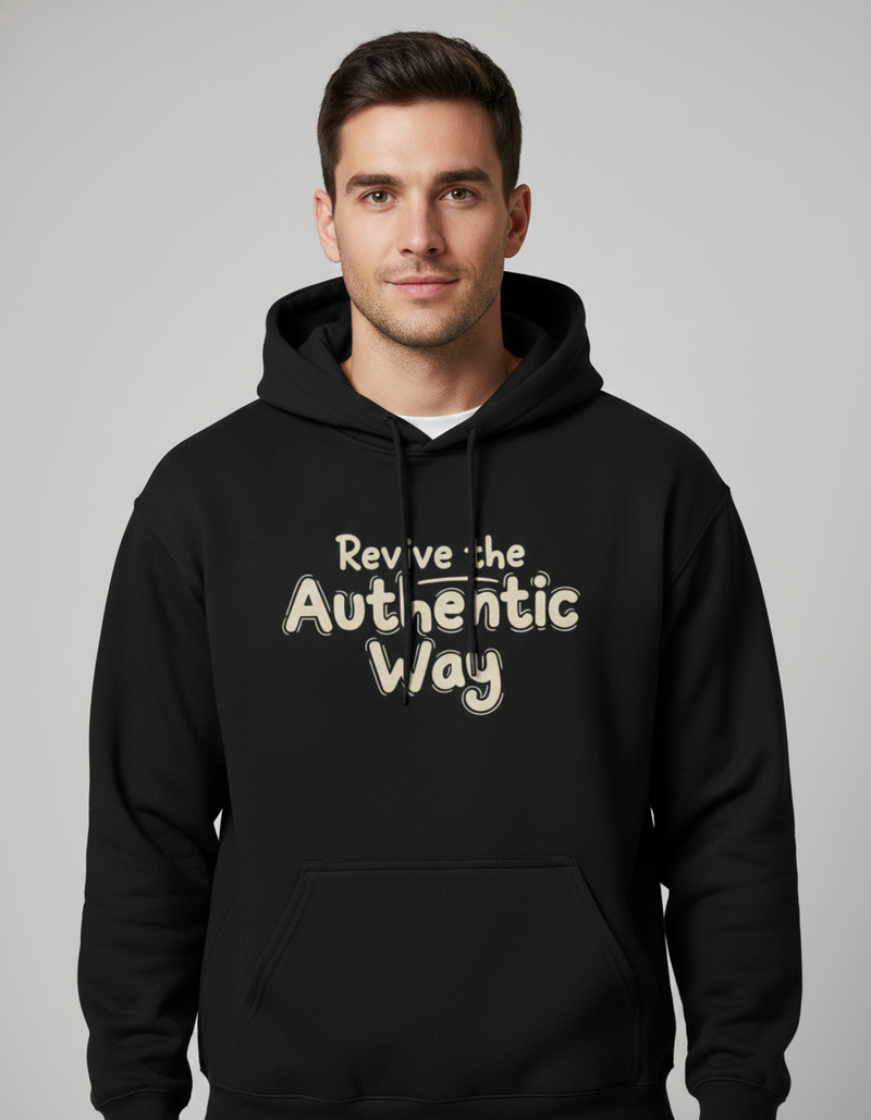 Revive the Authentic Way – A Minimal Faith-Inspired Hoodie for True Islamic Living