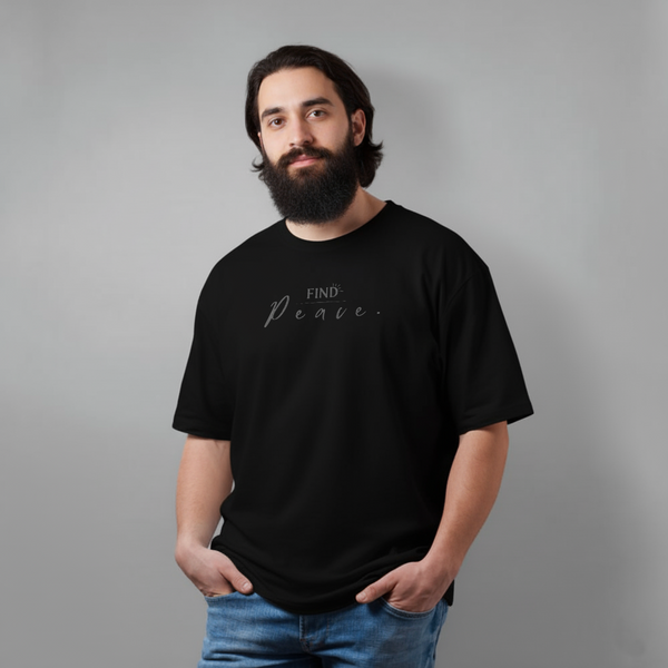 Find Peace Oversized T-Shirt – Minimal Faith Edition