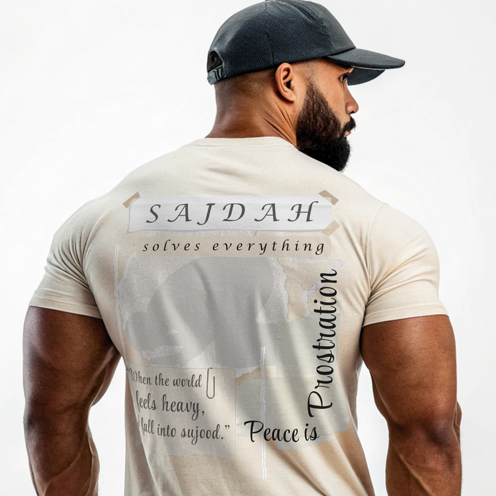 SAJDAH Solves Everything – Oversized T-Shirt (Off-White | Back Print) - ZIKRZIBA