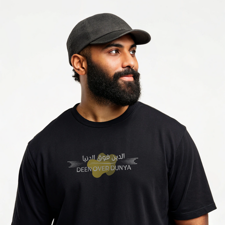 ✦ Deen Over Dunya — Gold Edition | Oversized Premium T-Shirt - ZIKRZIBA