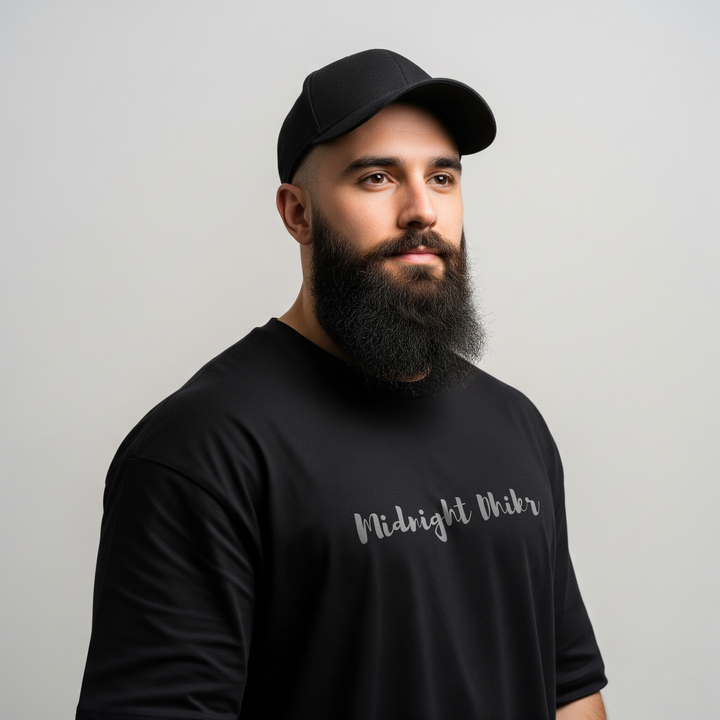 Midnight Dhikr – Spiritual Streetwear Tee (Black | Front & Back Print) - ZIKRZIBA